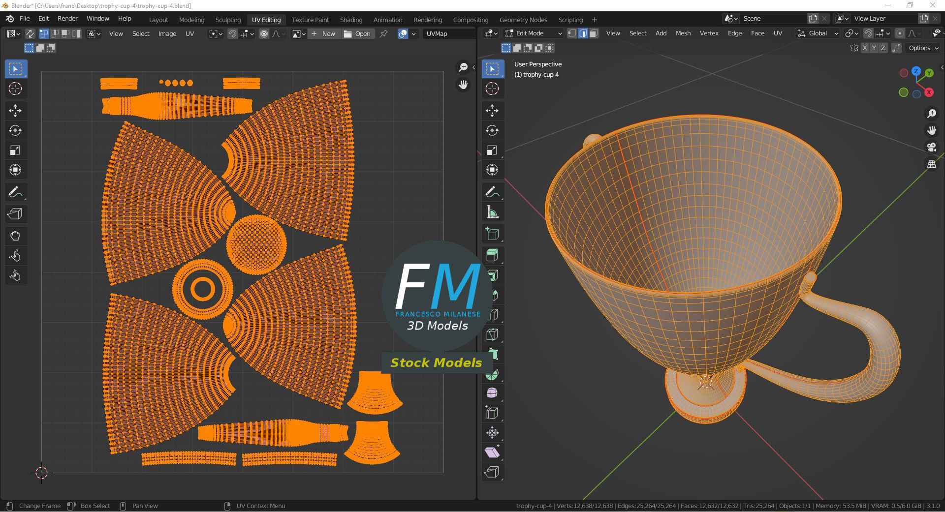 Trophy cup 4 3D model_10