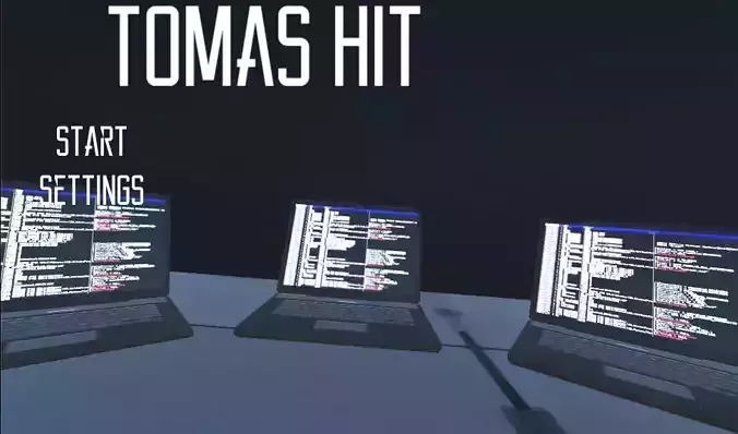 3d main menu Low-poly 3D model