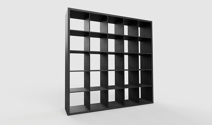 IKEA KALLAX Shelf Unit 5x5 Venge Black 3D model