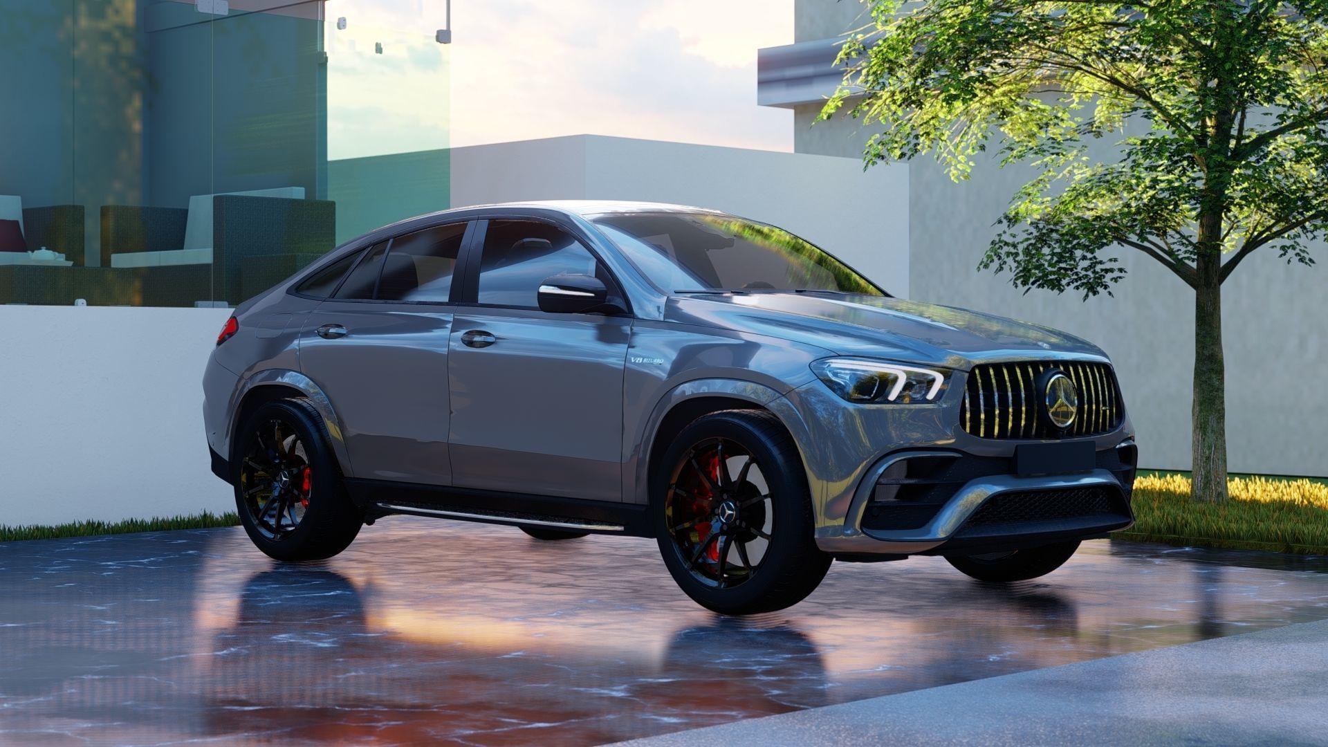 Mercedes GLE 63  S Coupe Amg 2021 3D model_4