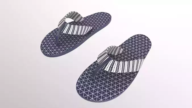 Slipper Shoe 3D Model AR VR