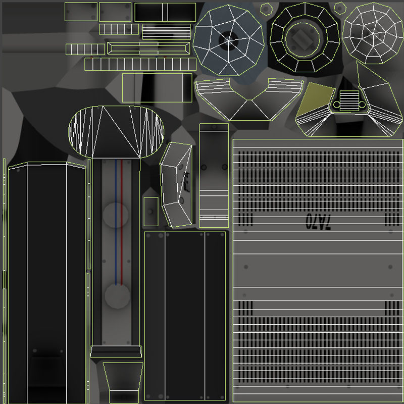 Police offroad car Low-poly 3D model_43