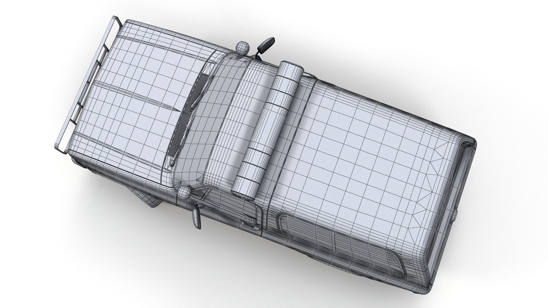 Police offroad car Low-poly 3D model_16