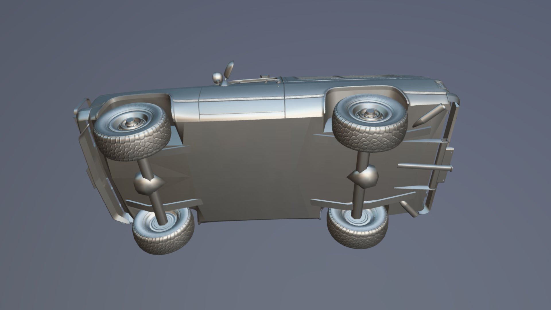 Police offroad car Low-poly 3D model_31