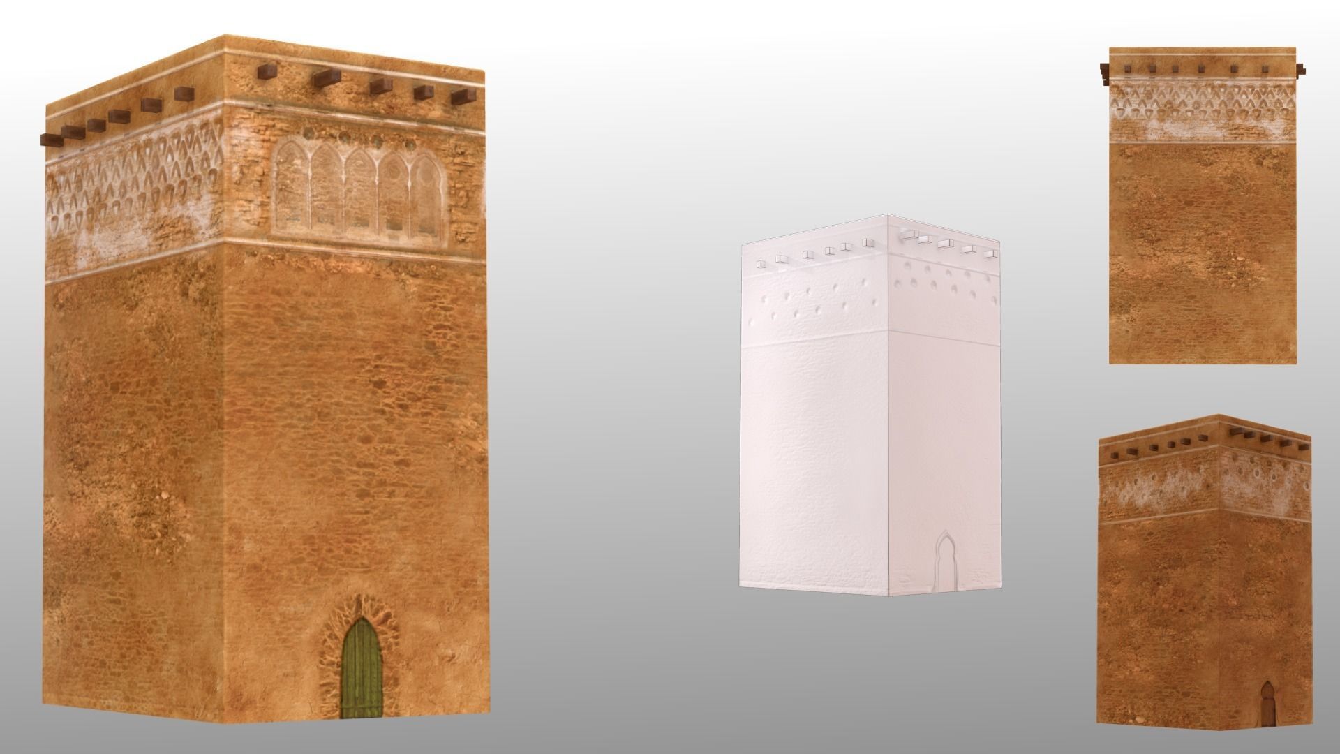 Arabic Old Town Low-poly 3D model_59