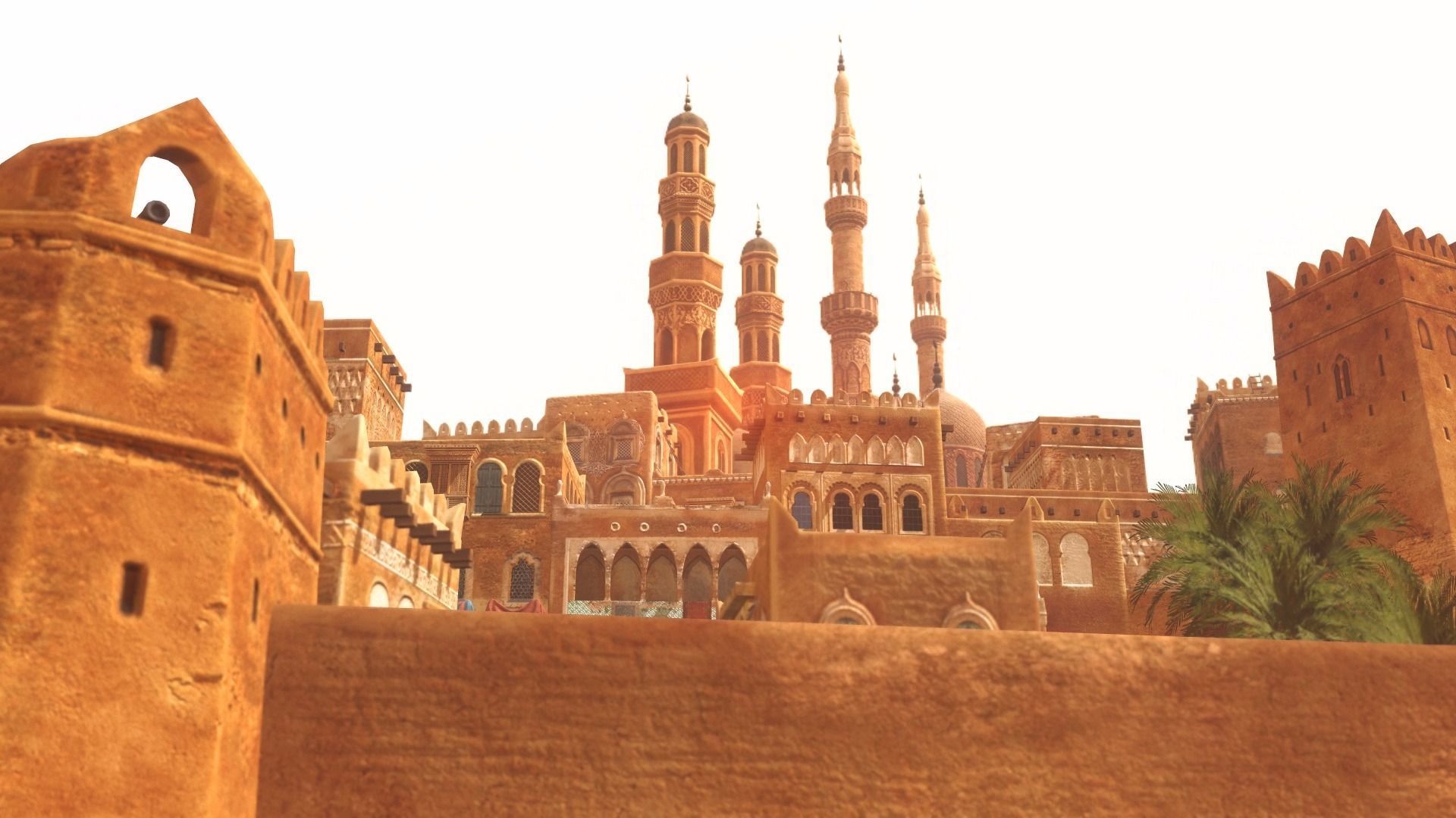 Arabic Old Town Low-poly 3D model_10