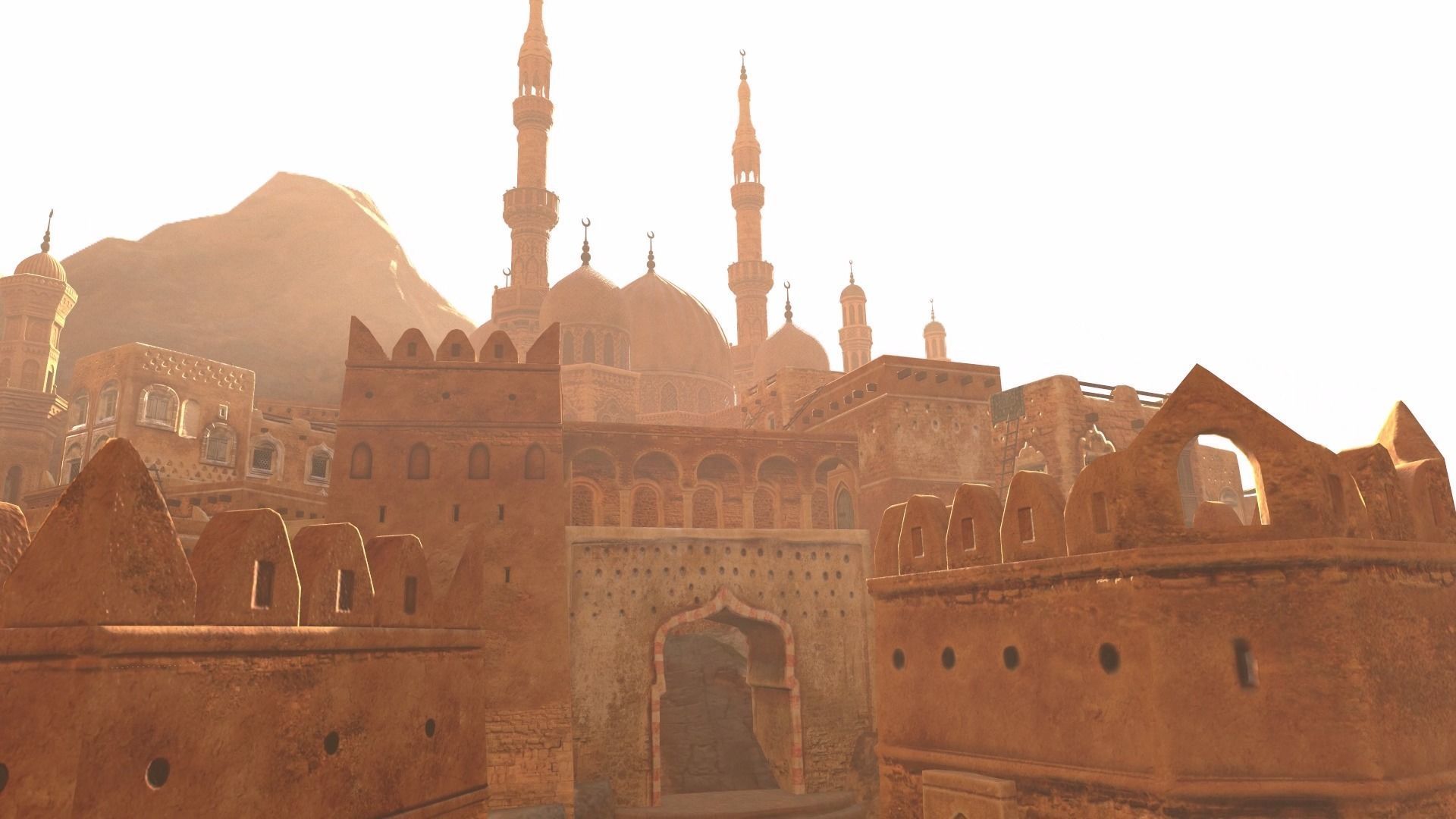 Arabic Old Town Low-poly 3D model_7