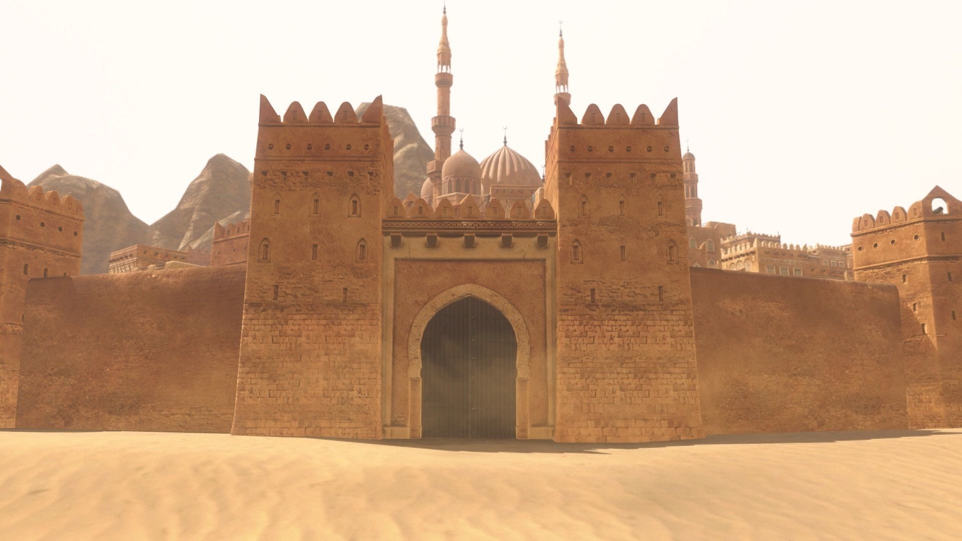 Arabic Old Town Low-poly 3D model_8