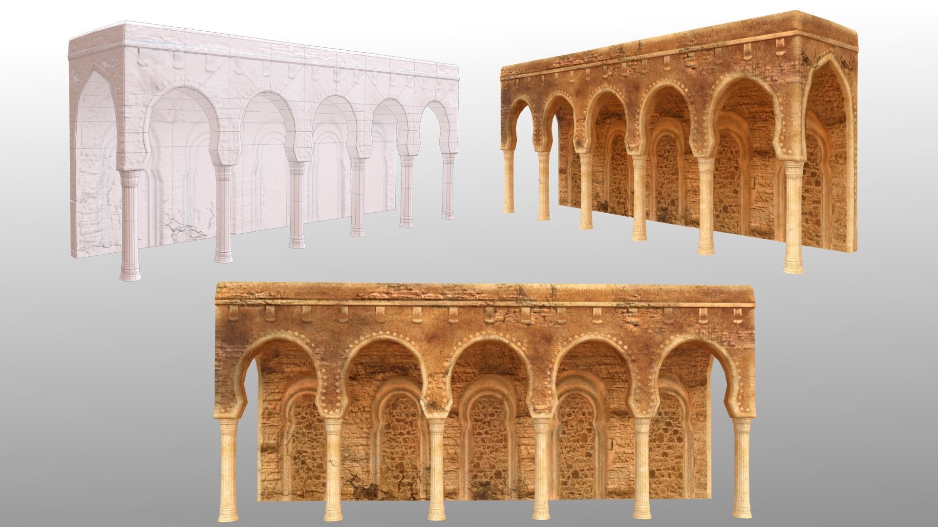 Arabic Old Town Low-poly 3D model_54