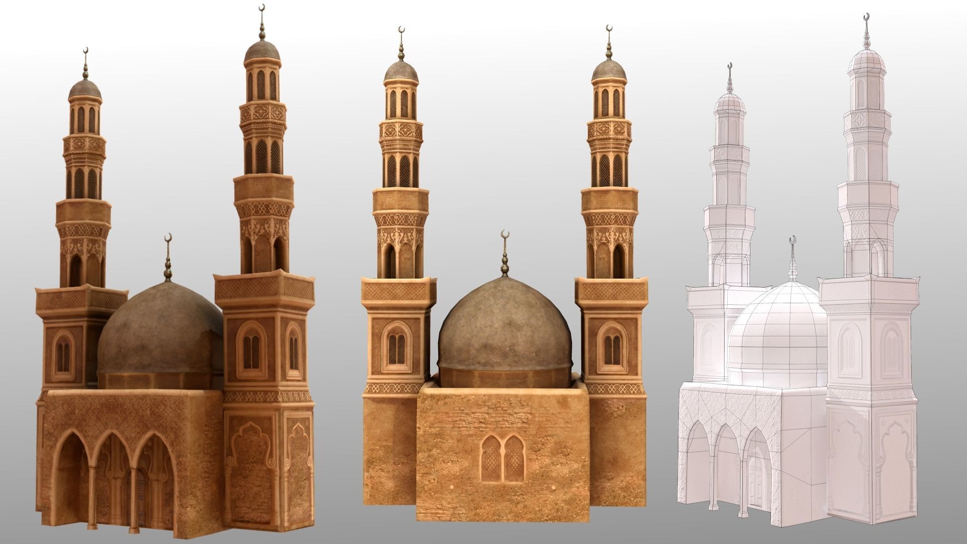 Arabic Old Town Low-poly 3D model_62