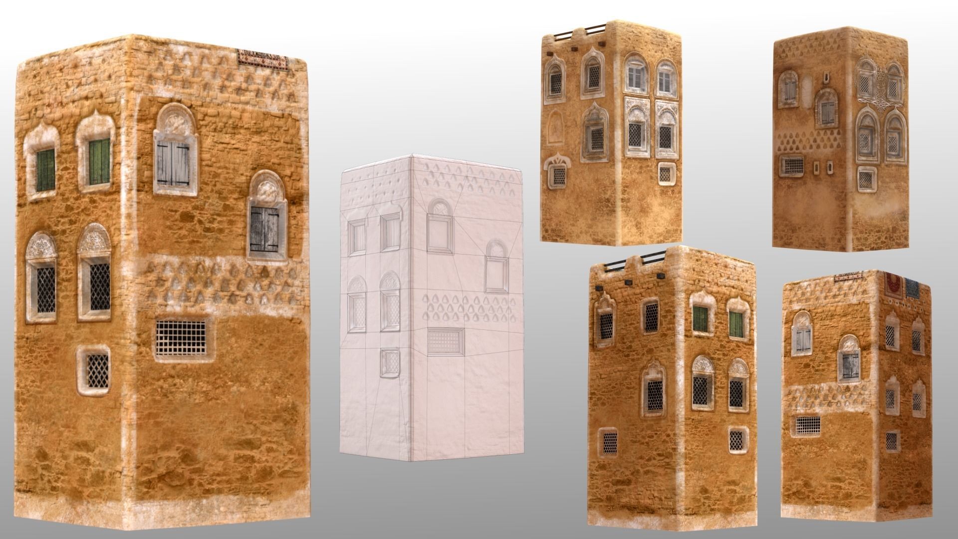 Arabic Old Town Low-poly 3D model_71