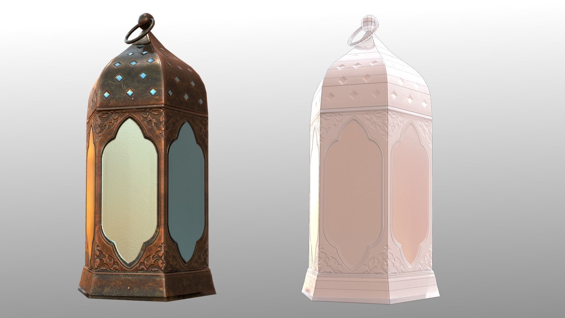 Arabic Old Town Low-poly 3D model_46