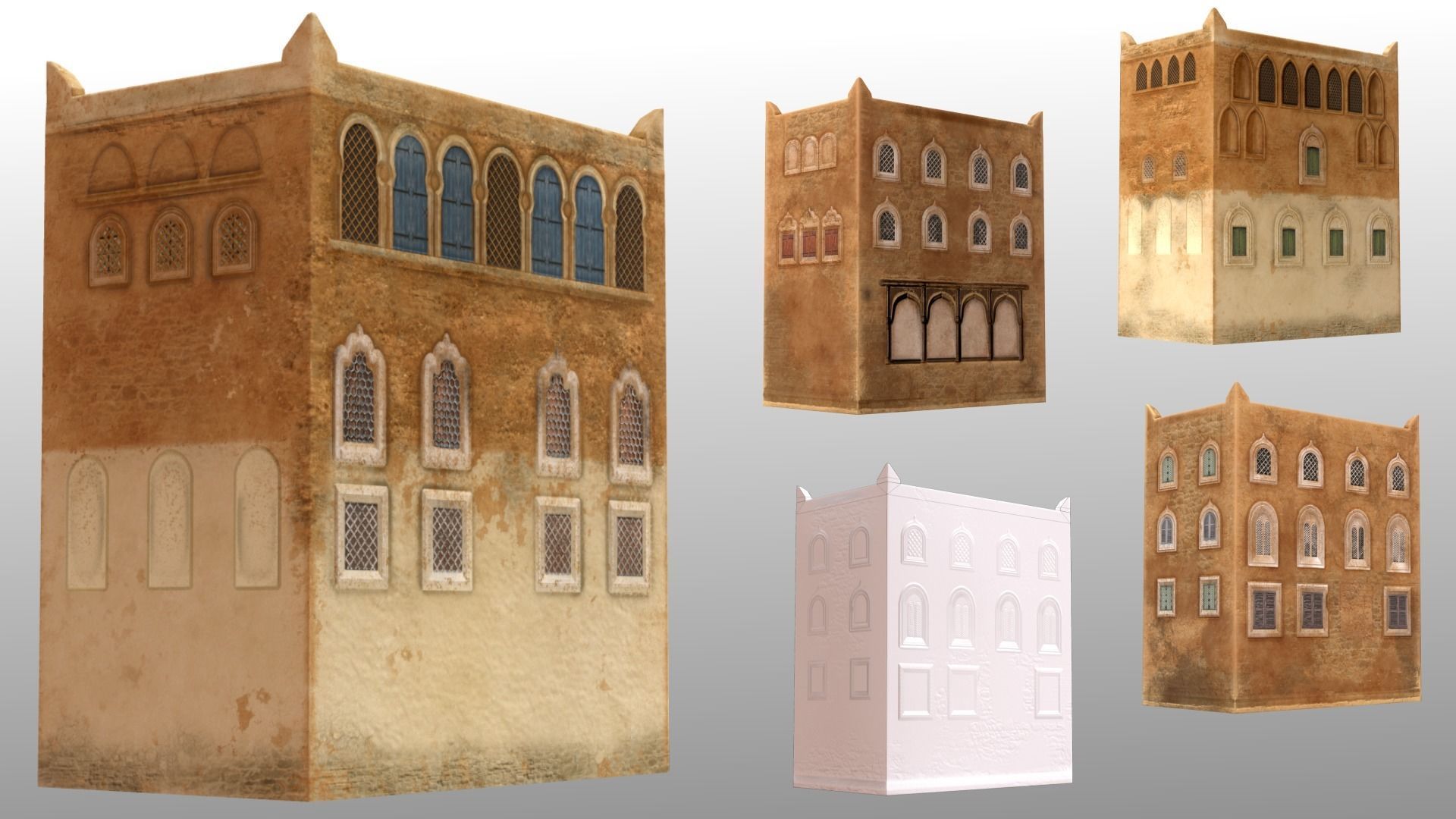 Arabic Old Town Low-poly 3D model_68