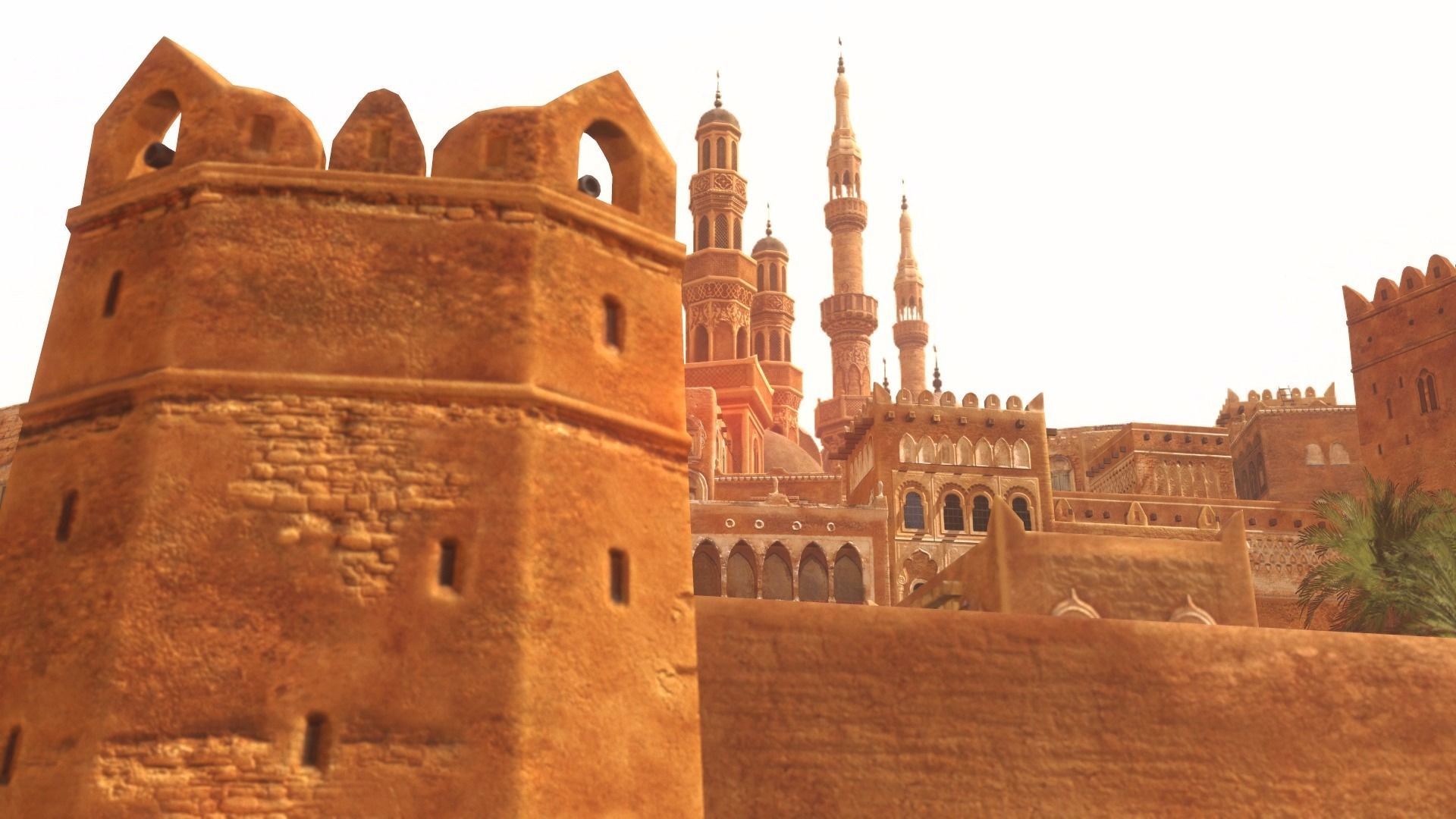 Arabic Old Town Low-poly 3D model_9