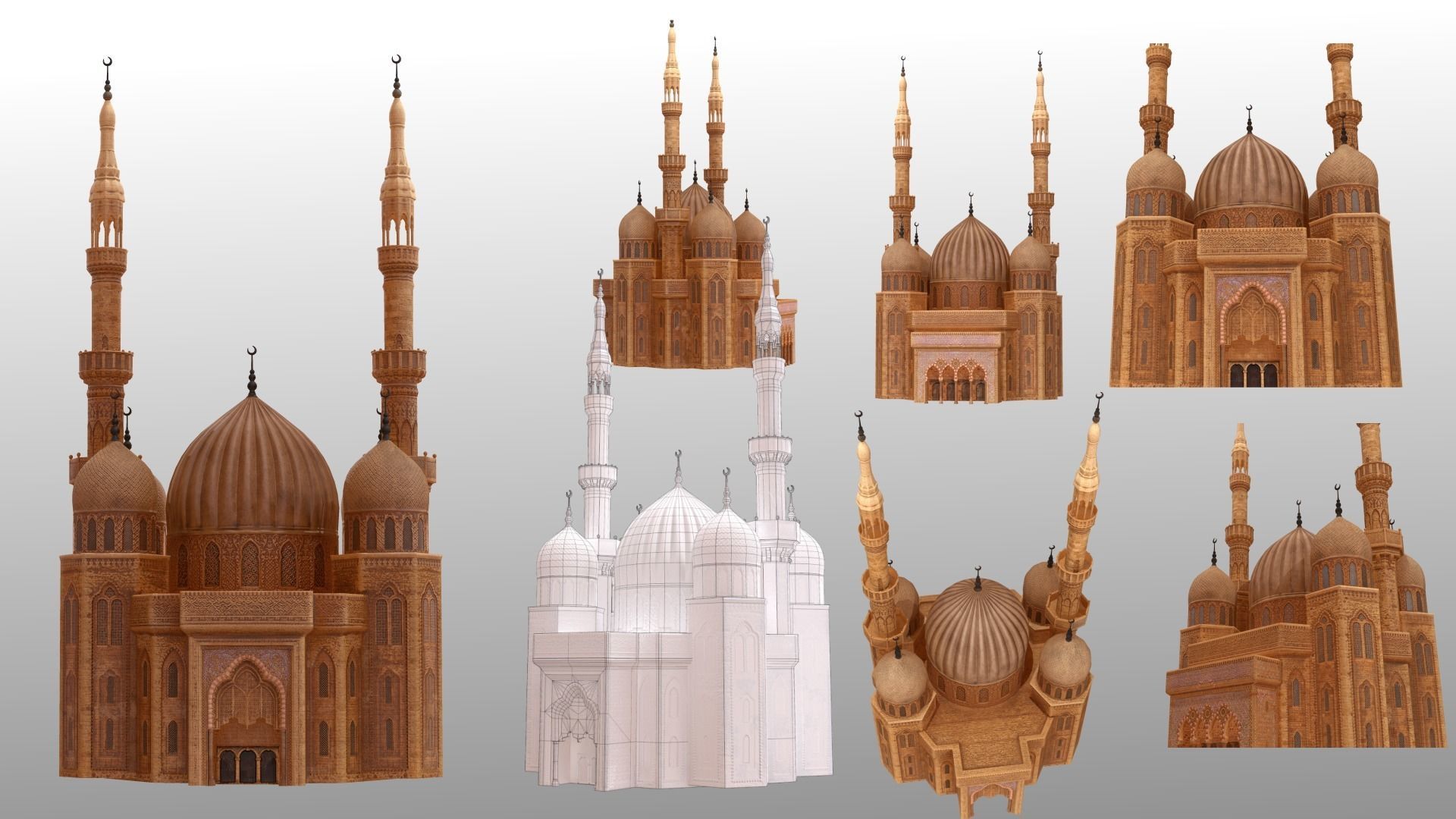 Arabic Old Town Low-poly 3D model_60