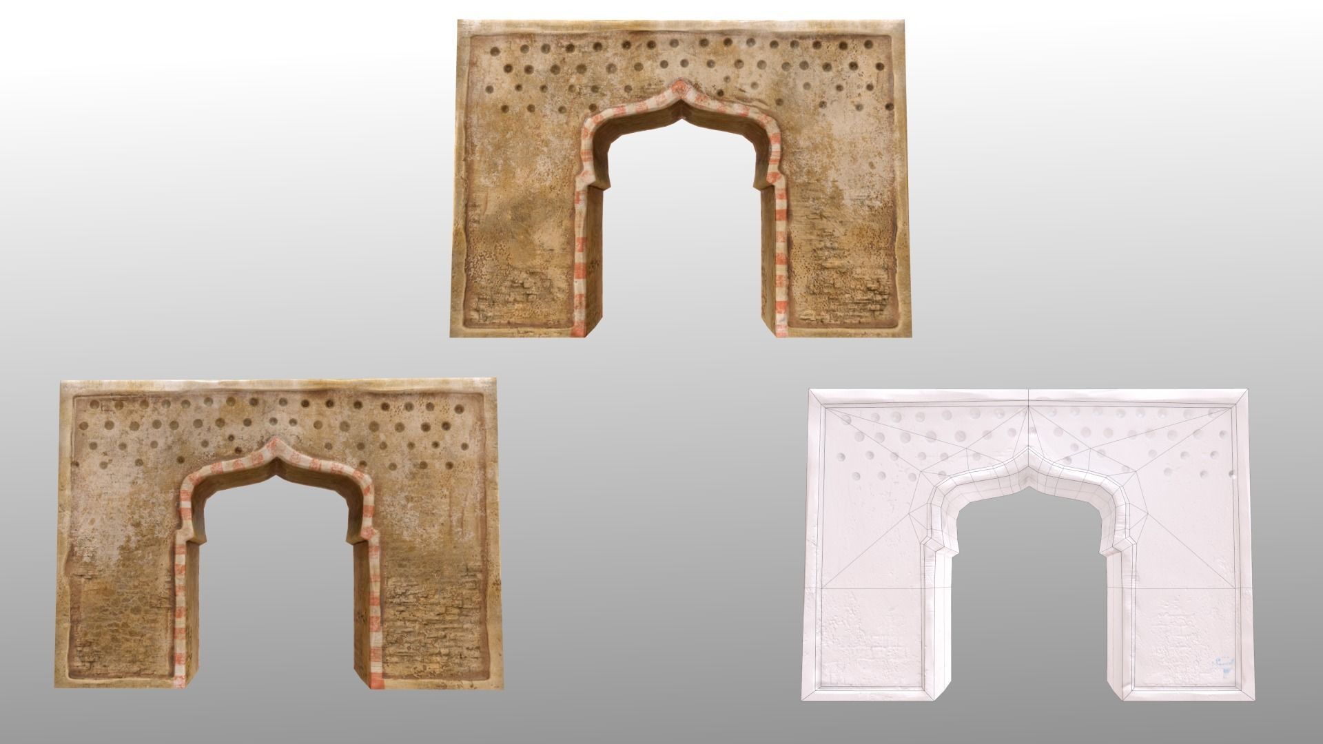 Arabic Old Town Low-poly 3D model_53