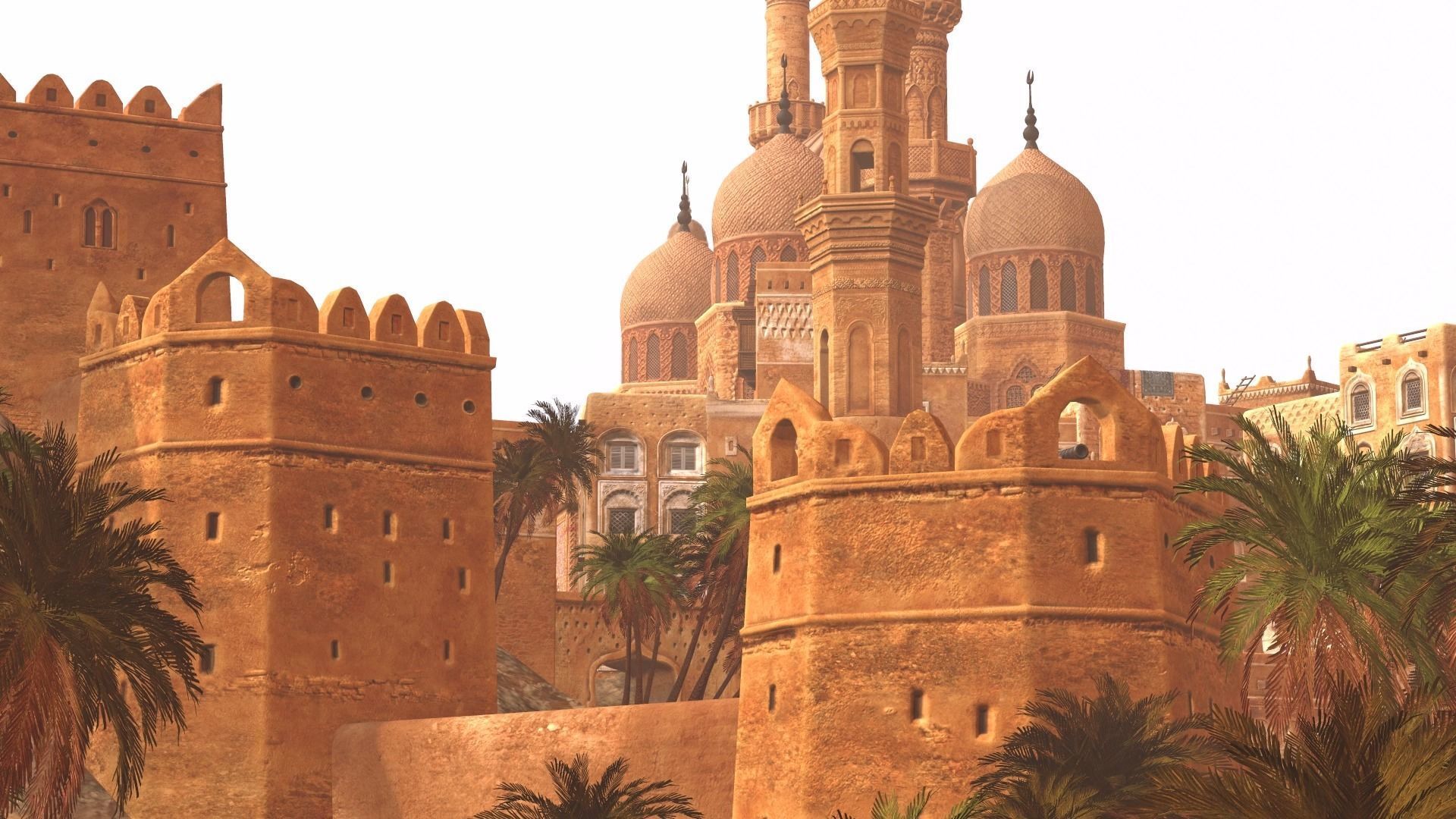 Arabic Old Town Low-poly 3D model_79