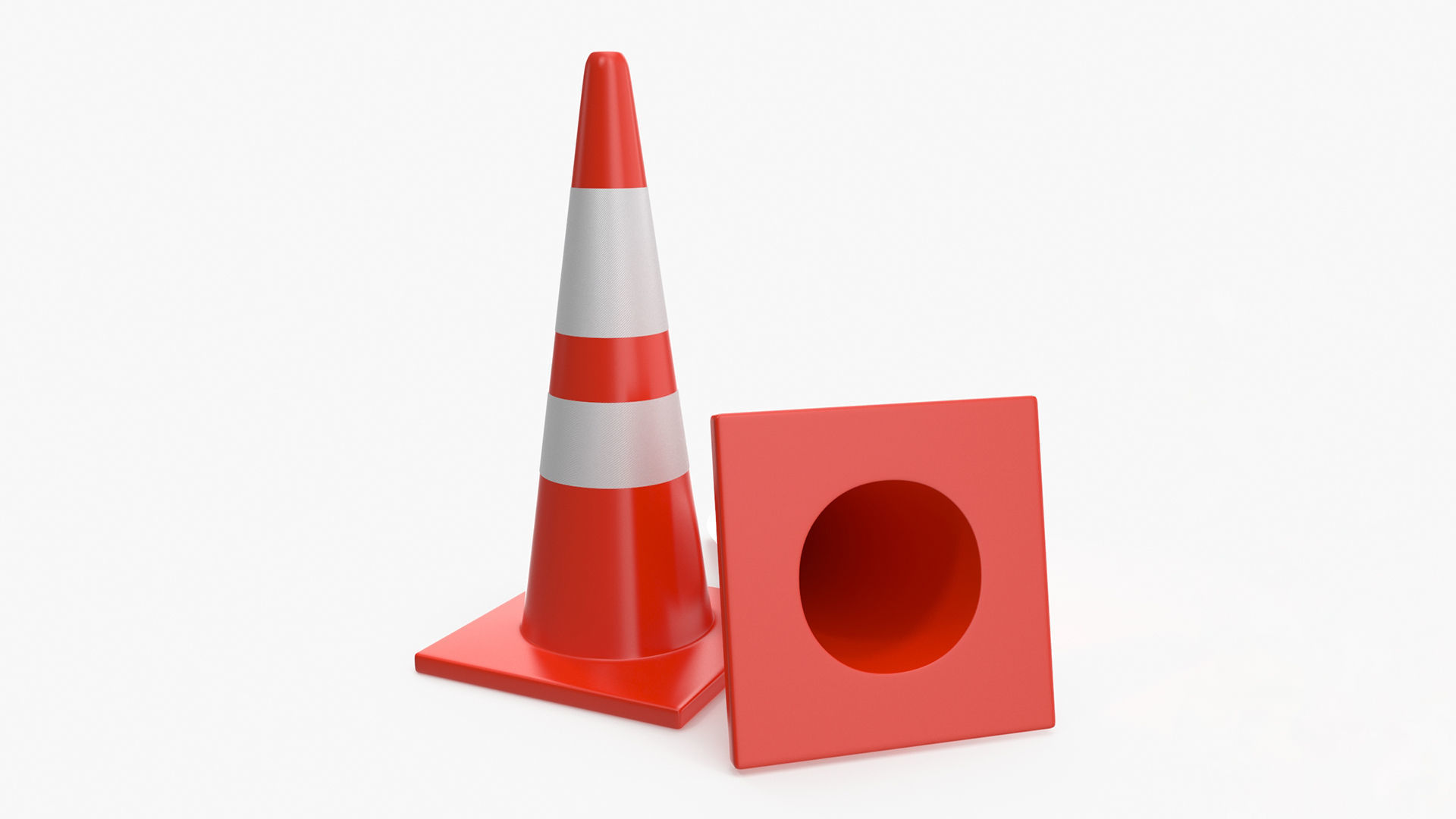 Road Cone 3D model_7