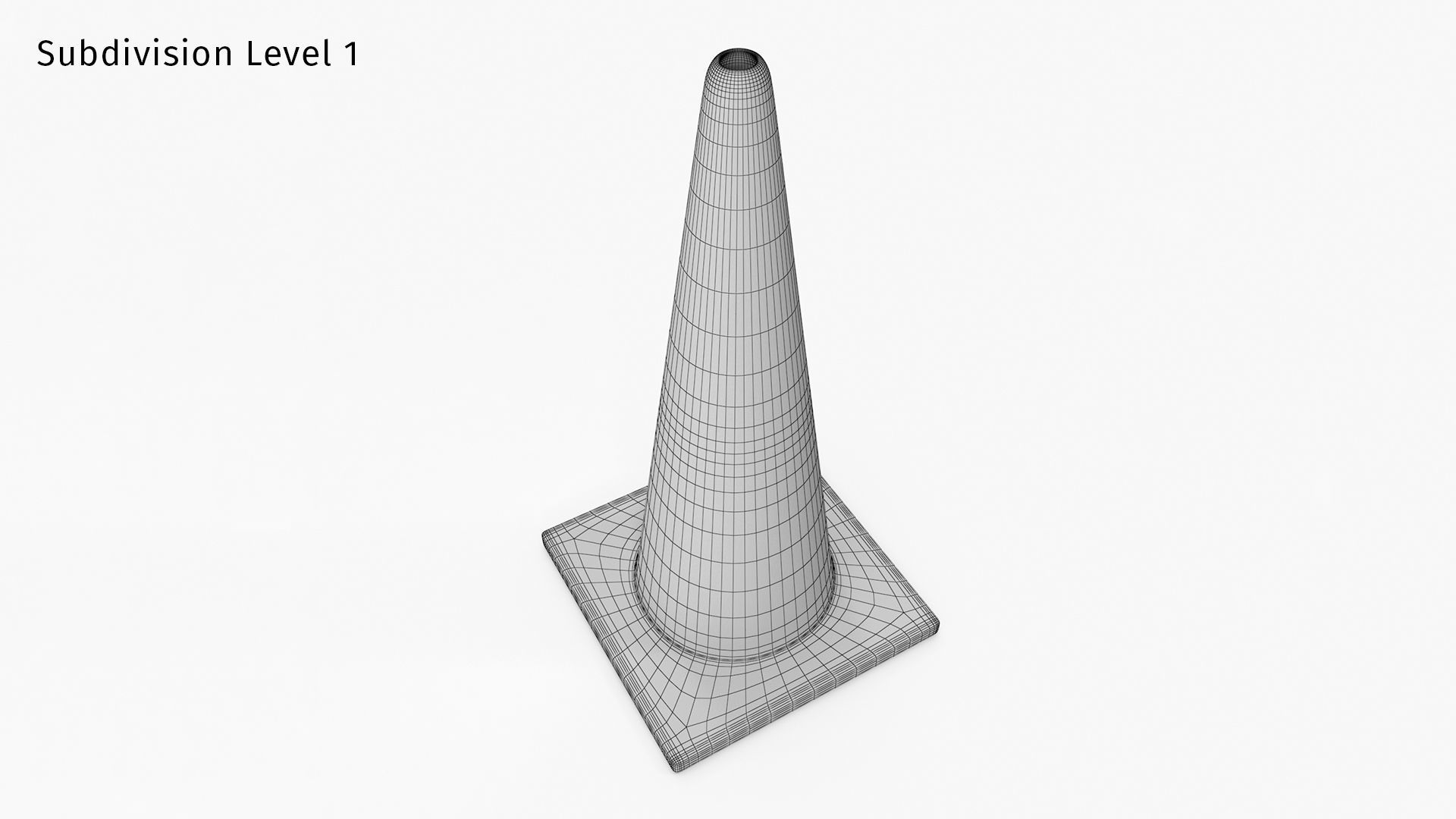 Road Cone 3D model_12