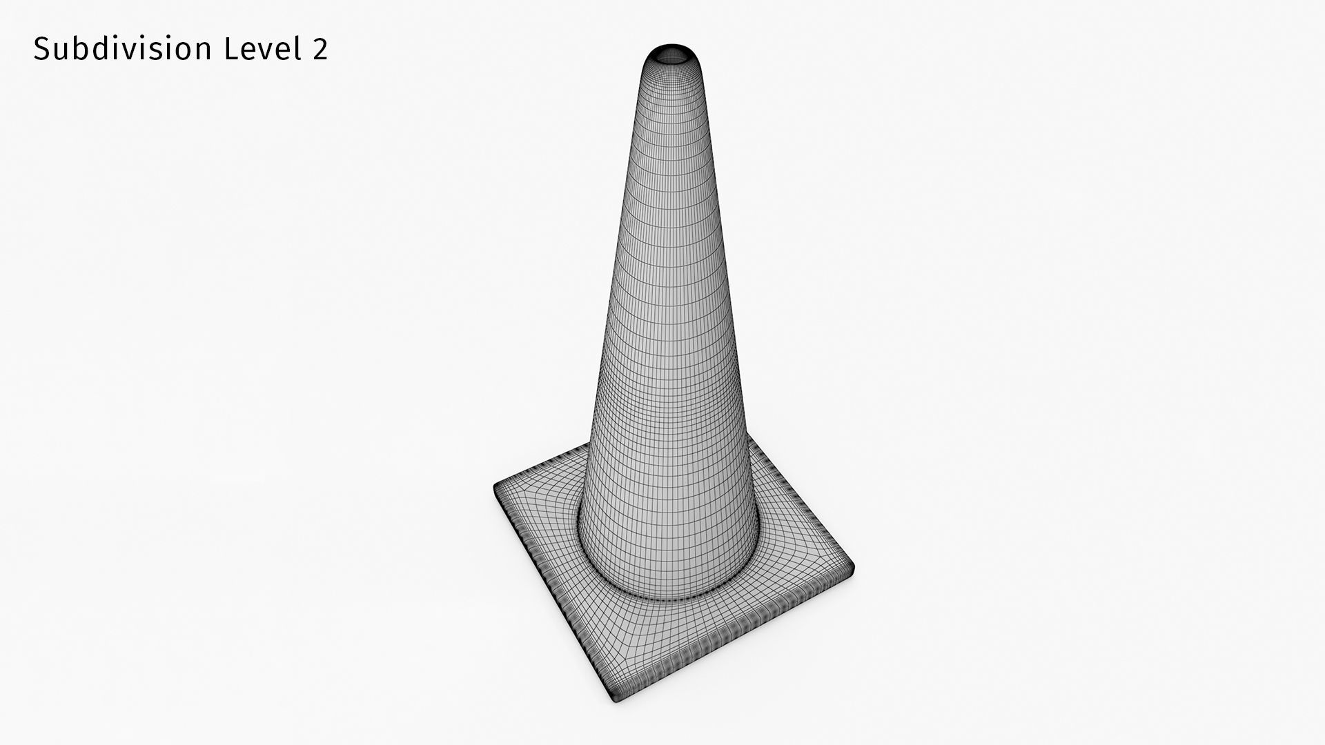 Road Cone 3D model_13