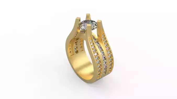 Woman Solitaire Ring 452