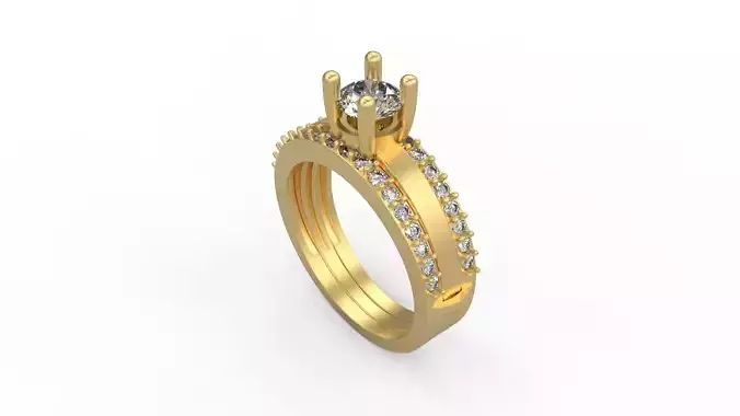 Woman Solitaire Ring 453