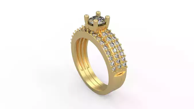 Woman Solitaire Ring 454