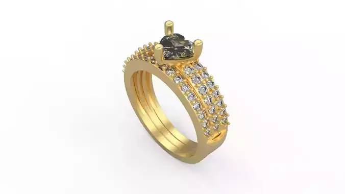 Woman Solitaire Ring 455