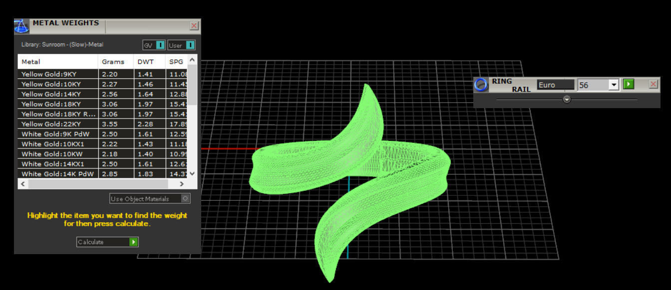 Snake Plain Solid Gold Ring 3D print model_4