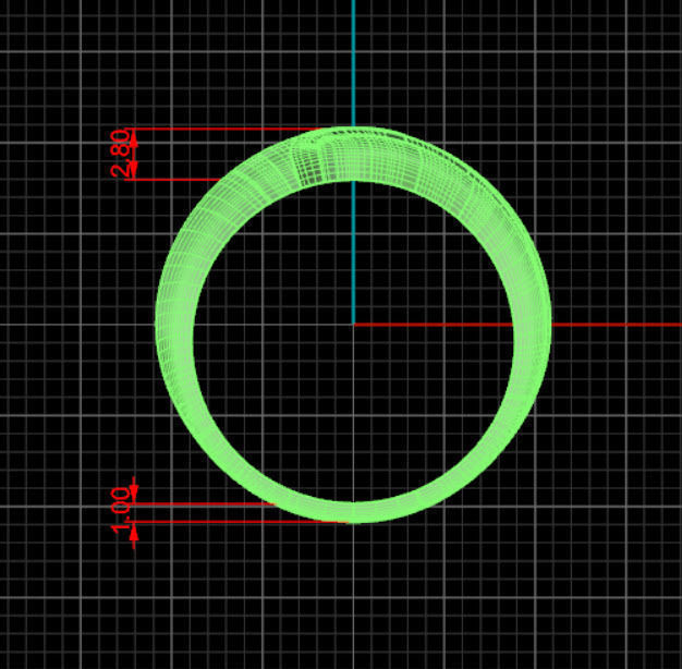 Snake Plain Solid Gold Ring 3D print model_3