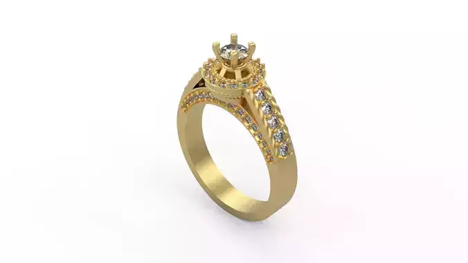 Woman Solitaire Ring 458