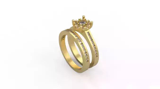 Woman Solitaire Ring 466