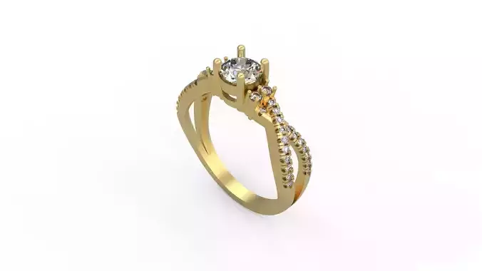 Woman Solitaire Ring 469