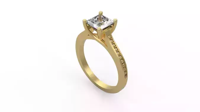 Woman Solitaire Ring 472
