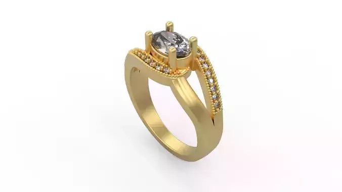 Woman Solitaire Ring 474