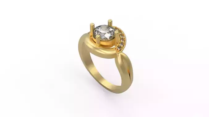 Woman Solitaire Ring 483