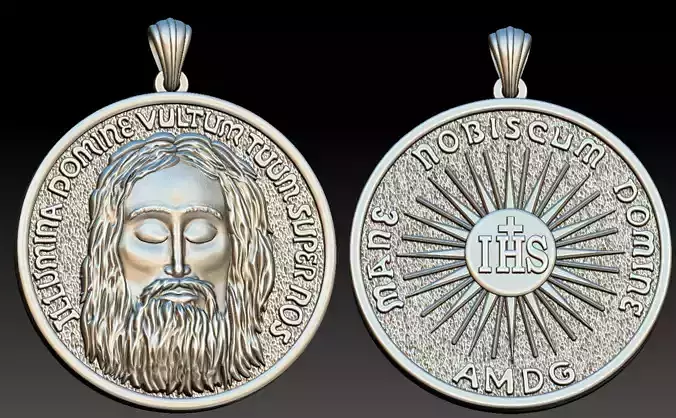 The Holy Face of Jesus Medal - Santa Face de Jesus 3D print model