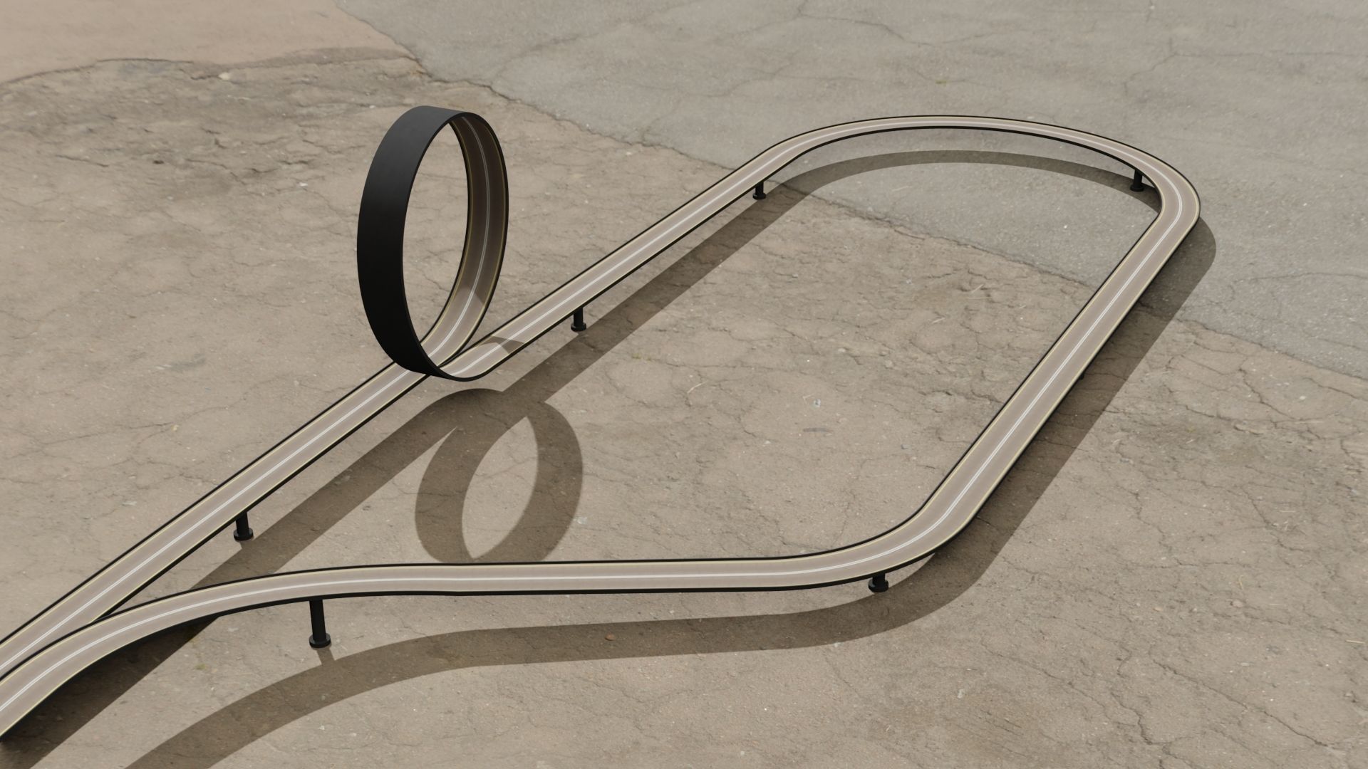 Acrobatic track Low-poly 3D model_7