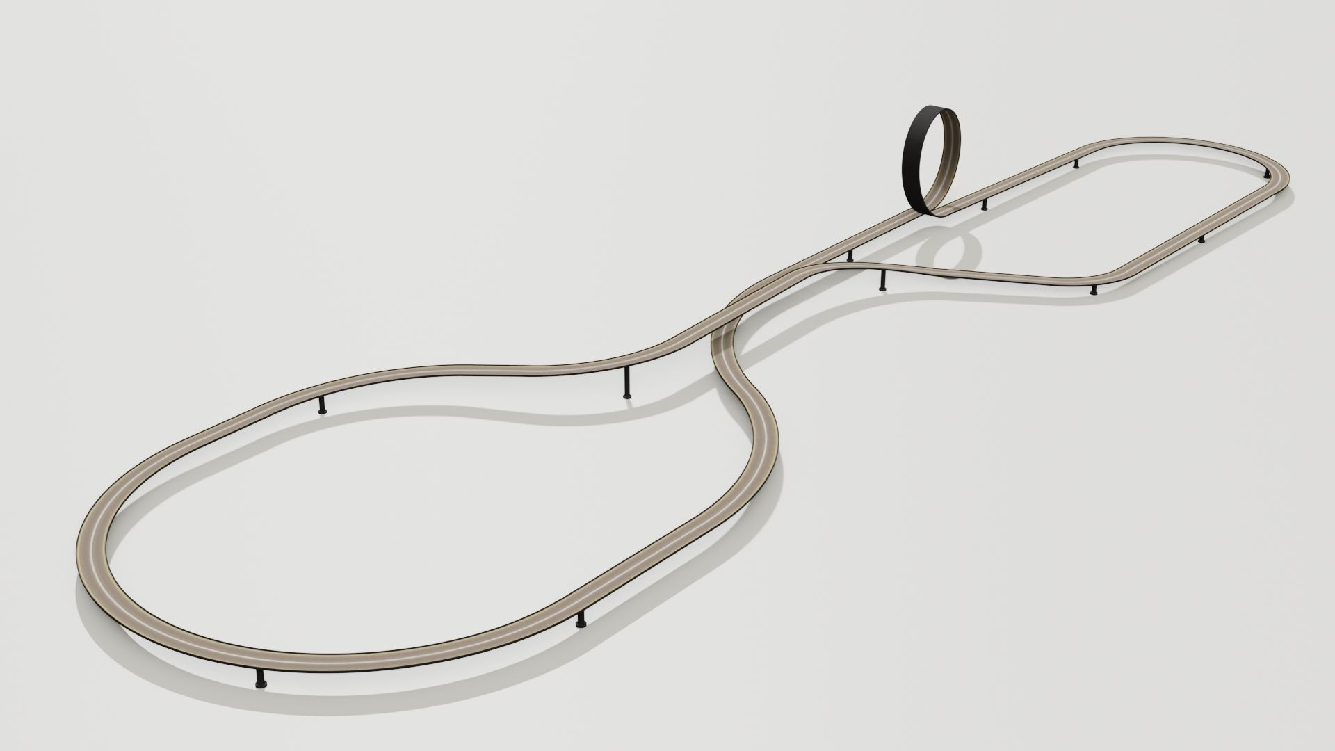 Acrobatic track Low-poly 3D model_13