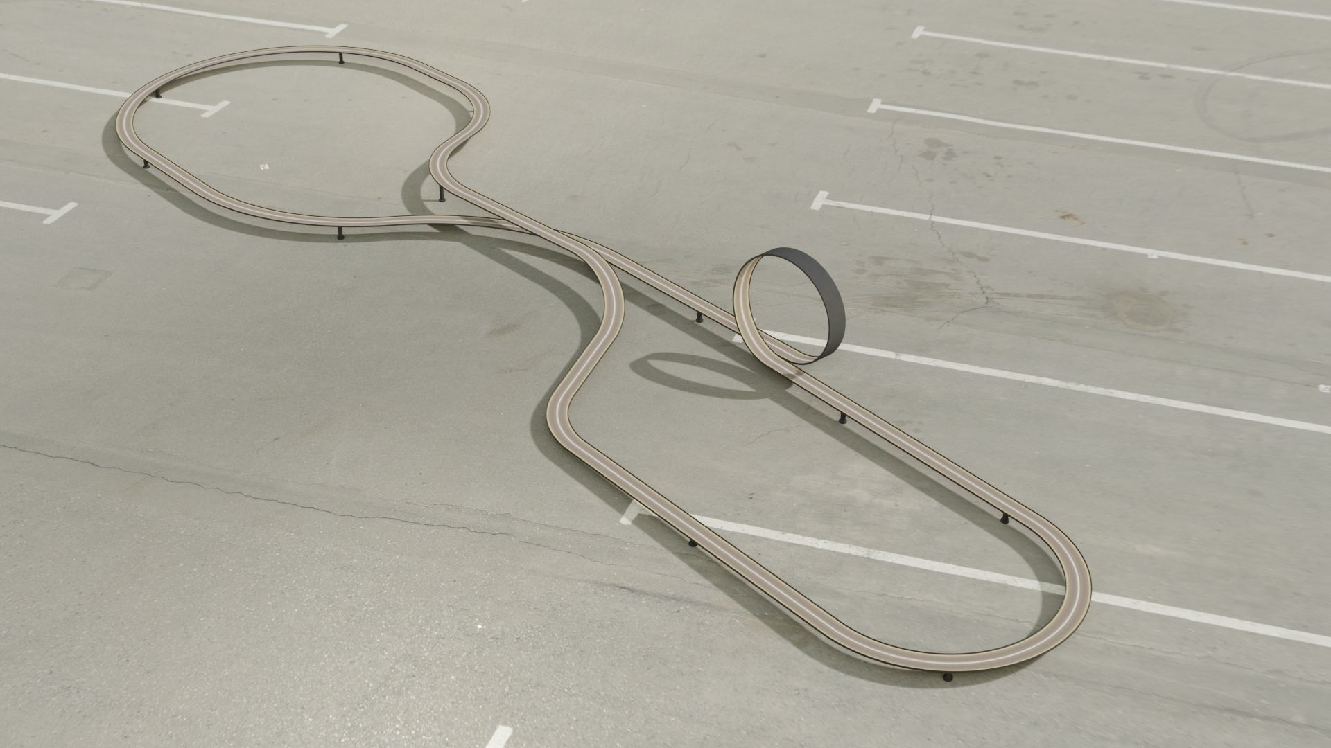 Acrobatic track Low-poly 3D model_22