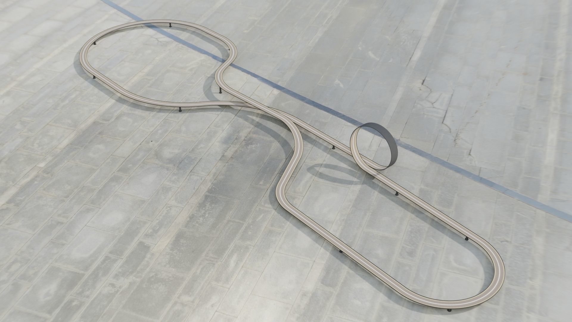 Acrobatic track Low-poly 3D model_23