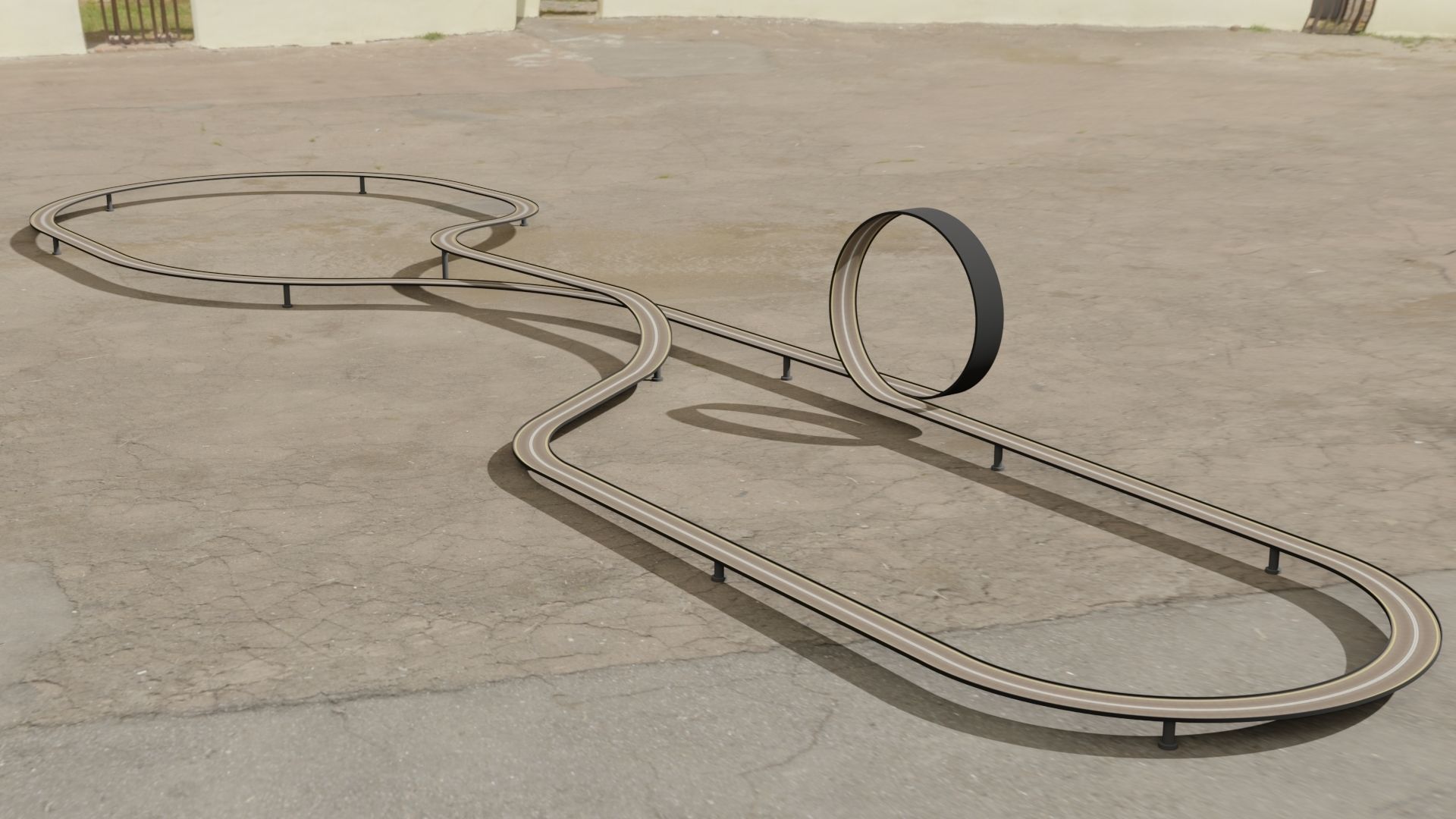 Acrobatic track Low-poly 3D model_19