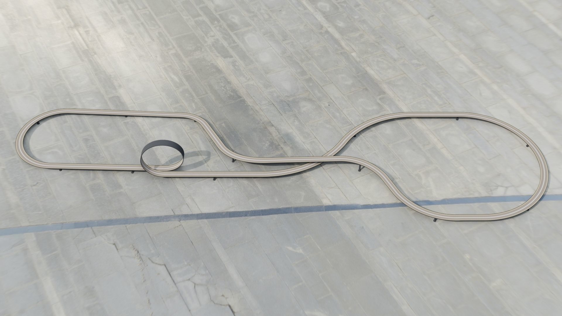 Acrobatic track Low-poly 3D model_12