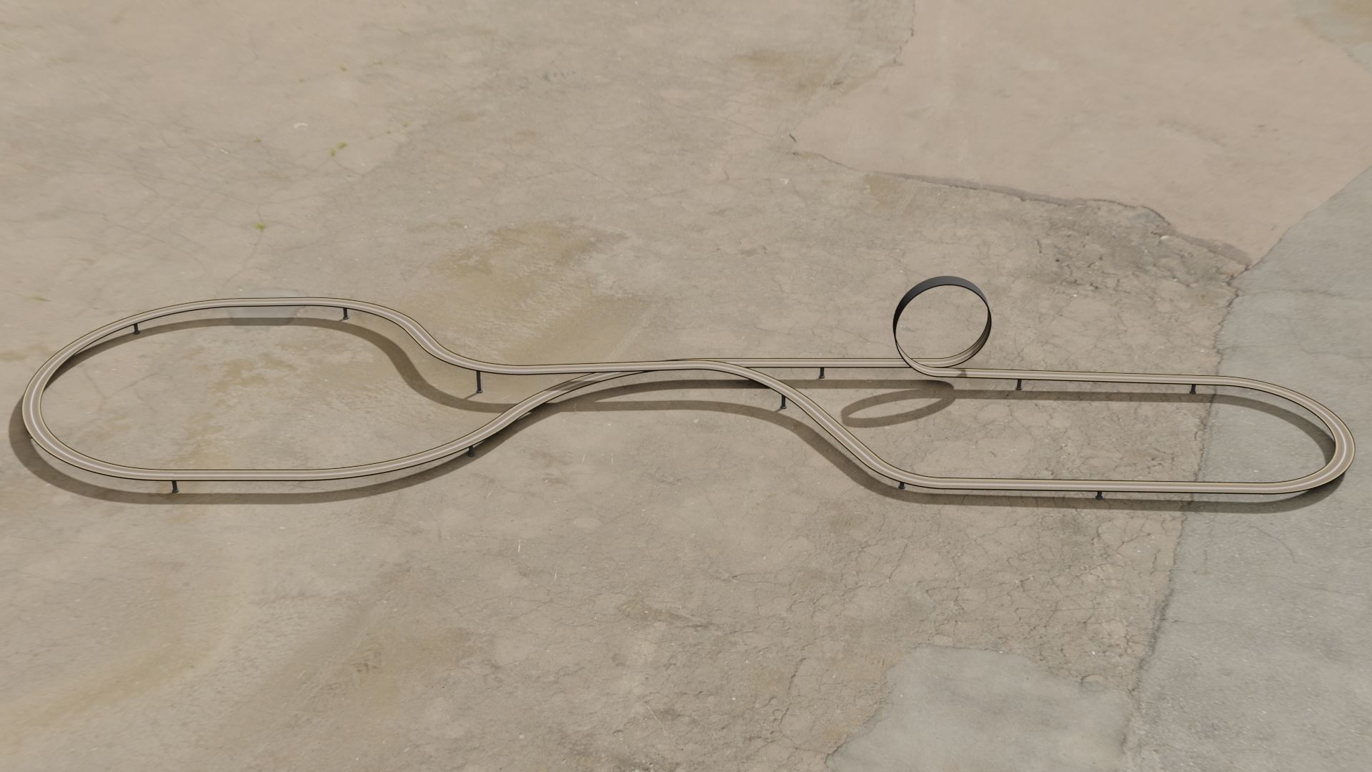 Acrobatic track Low-poly 3D model_5