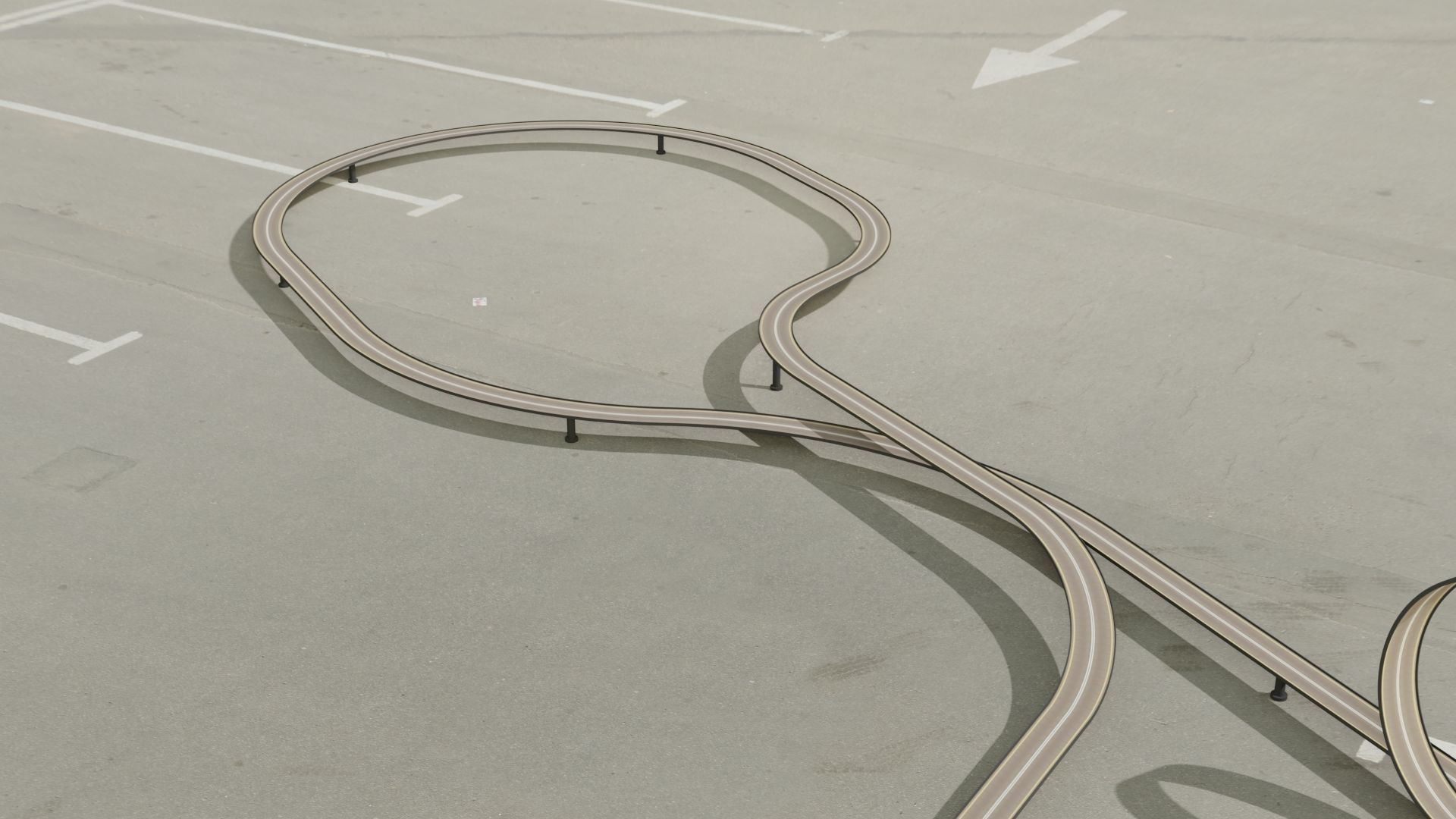 Acrobatic track Low-poly 3D model_11