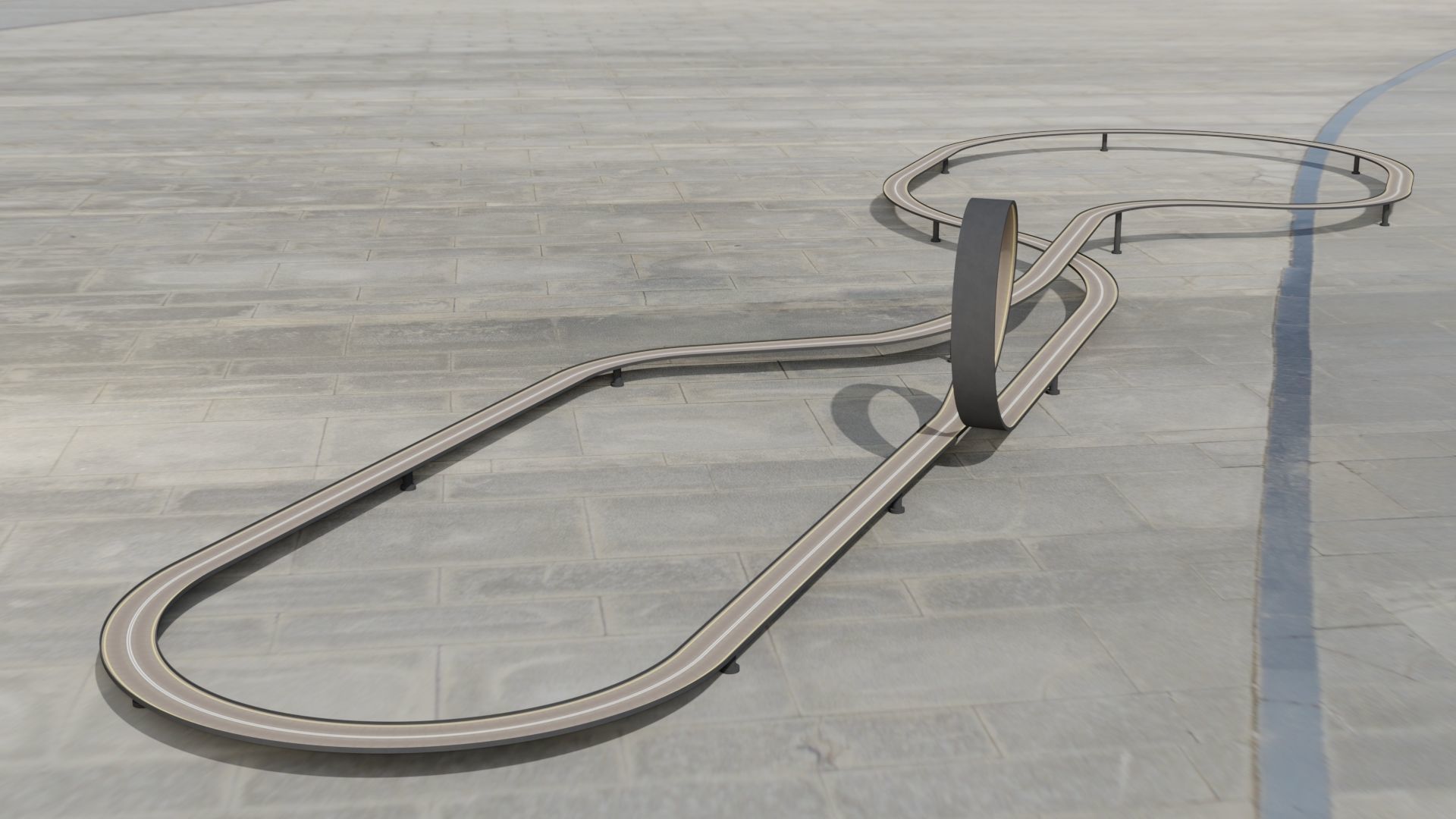 Acrobatic track Low-poly 3D model_16