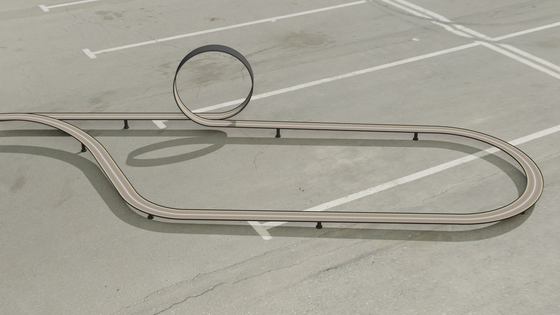 Acrobatic track Low-poly 3D model_9