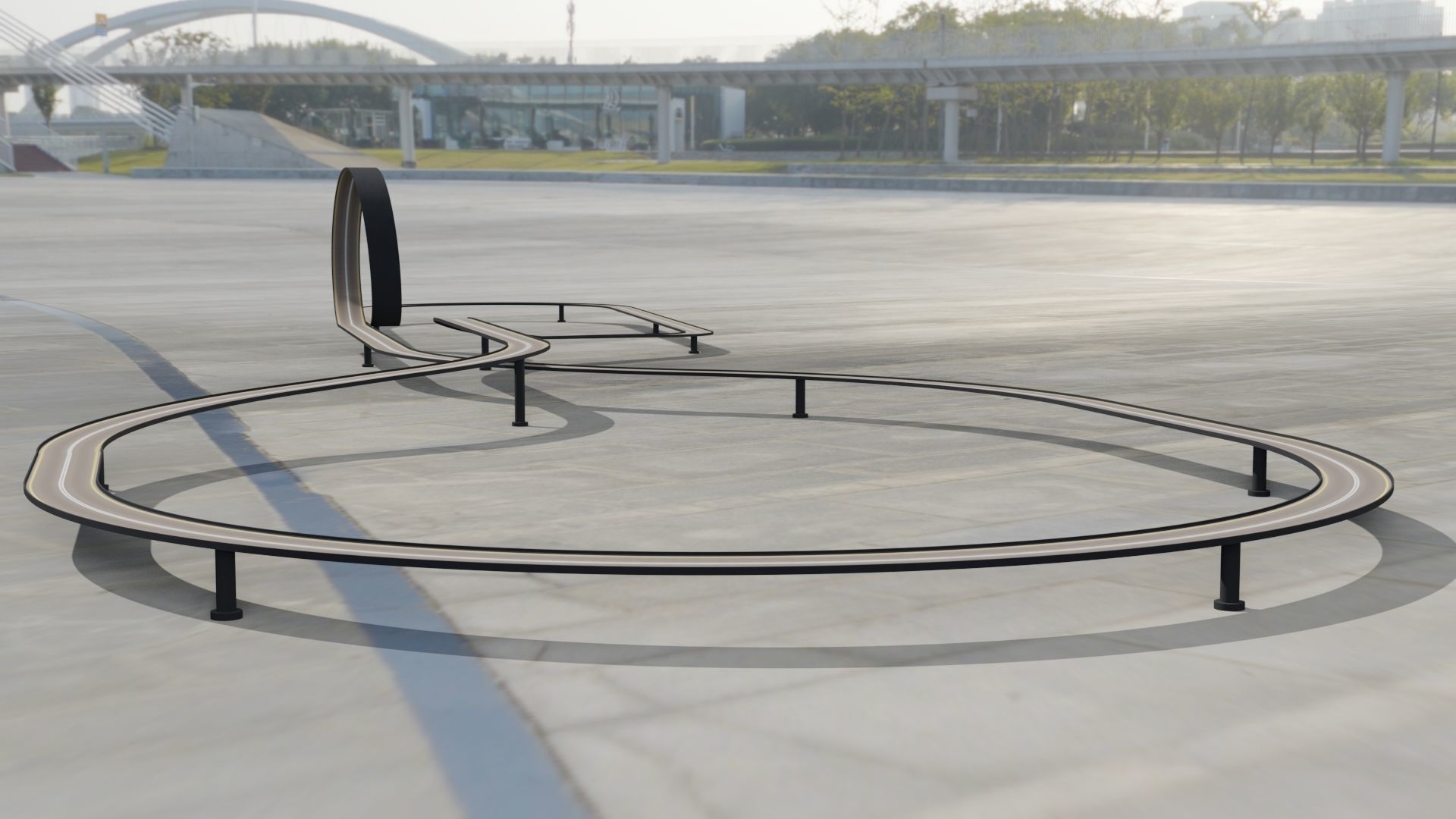 Acrobatic track Low-poly 3D model_14