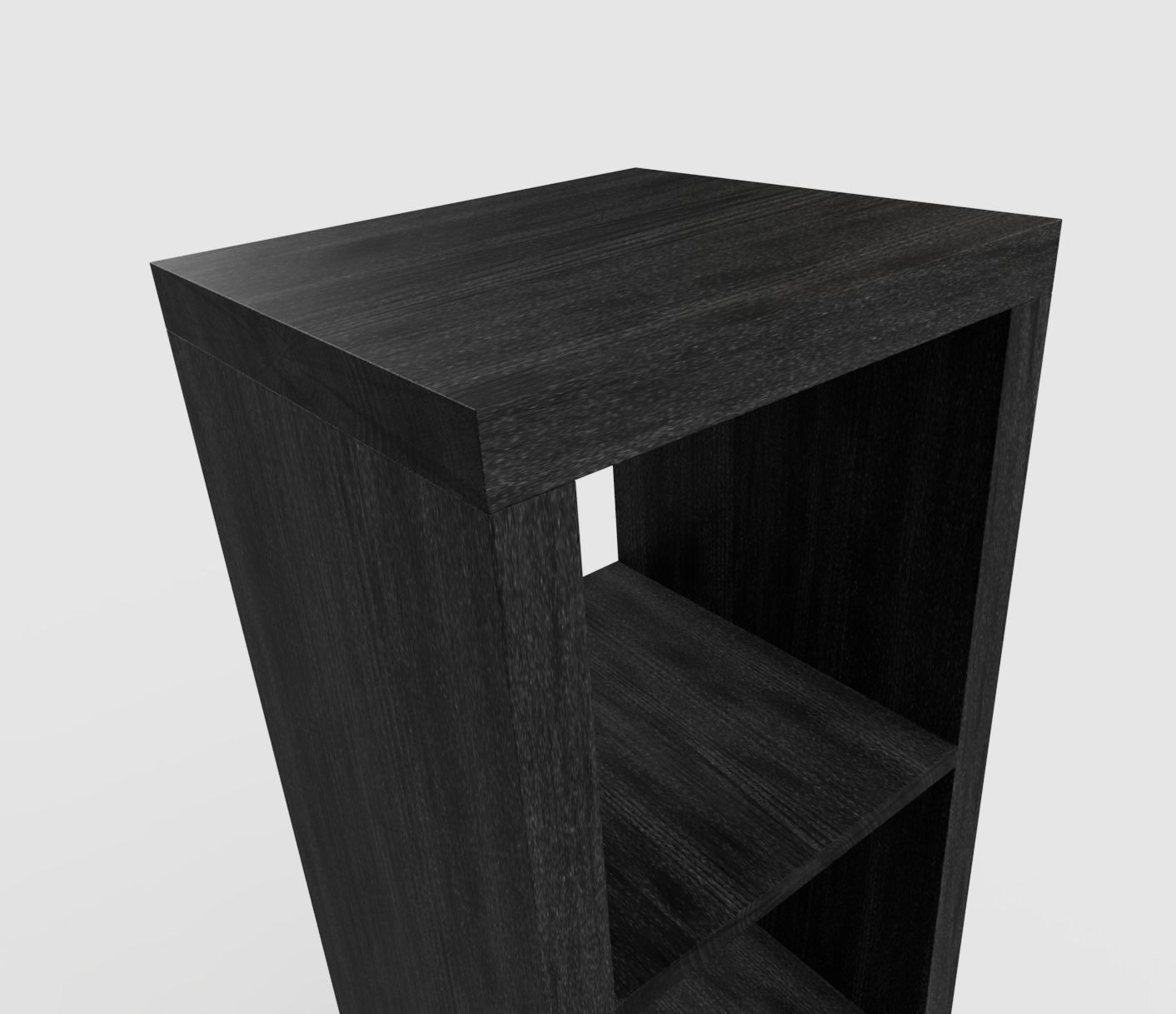 IKEA KALLAX Shelf Unit 1x4 Venge Black 3D model_15