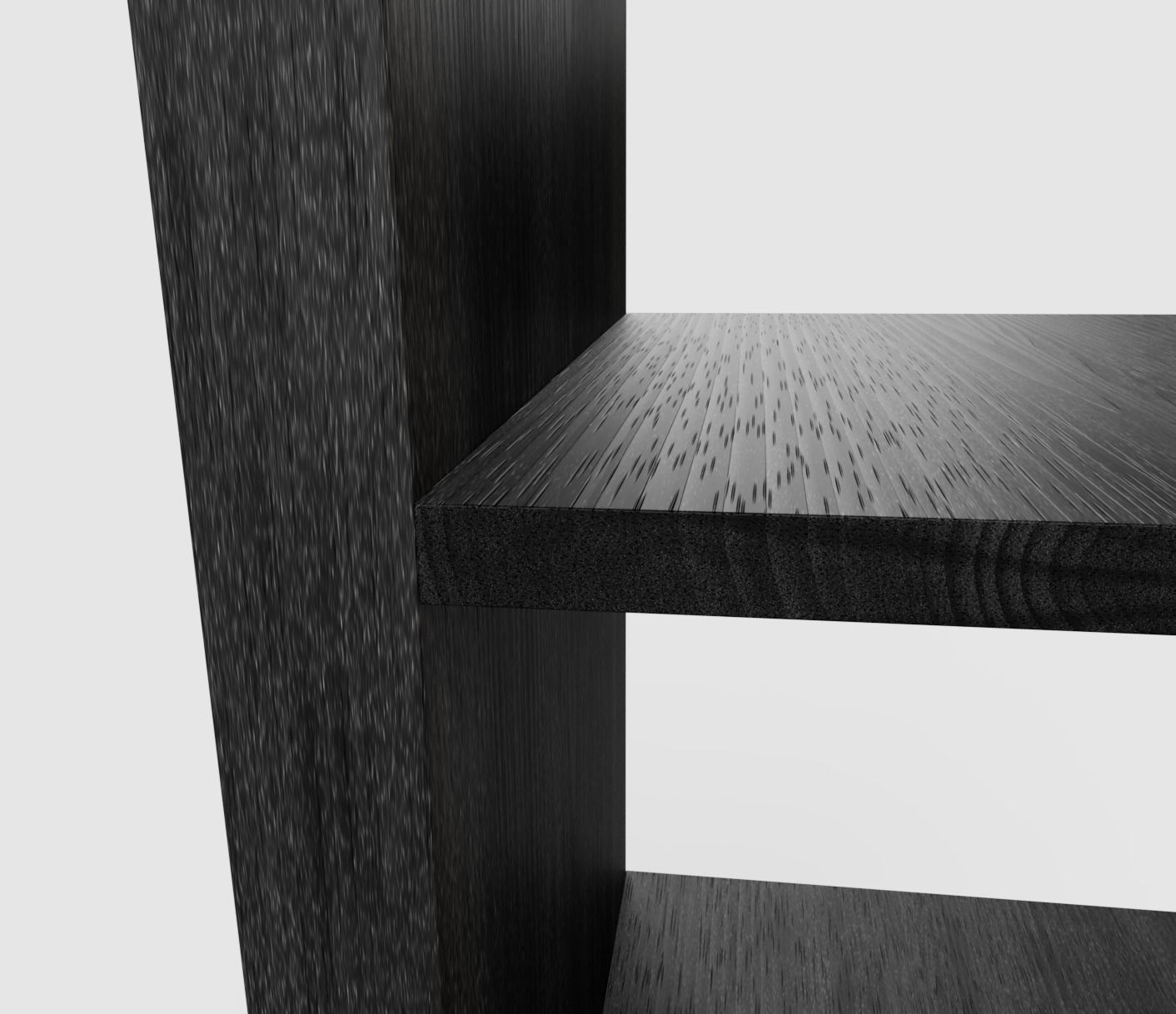 IKEA KALLAX Shelf Unit 1x4 Venge Black 3D model_12